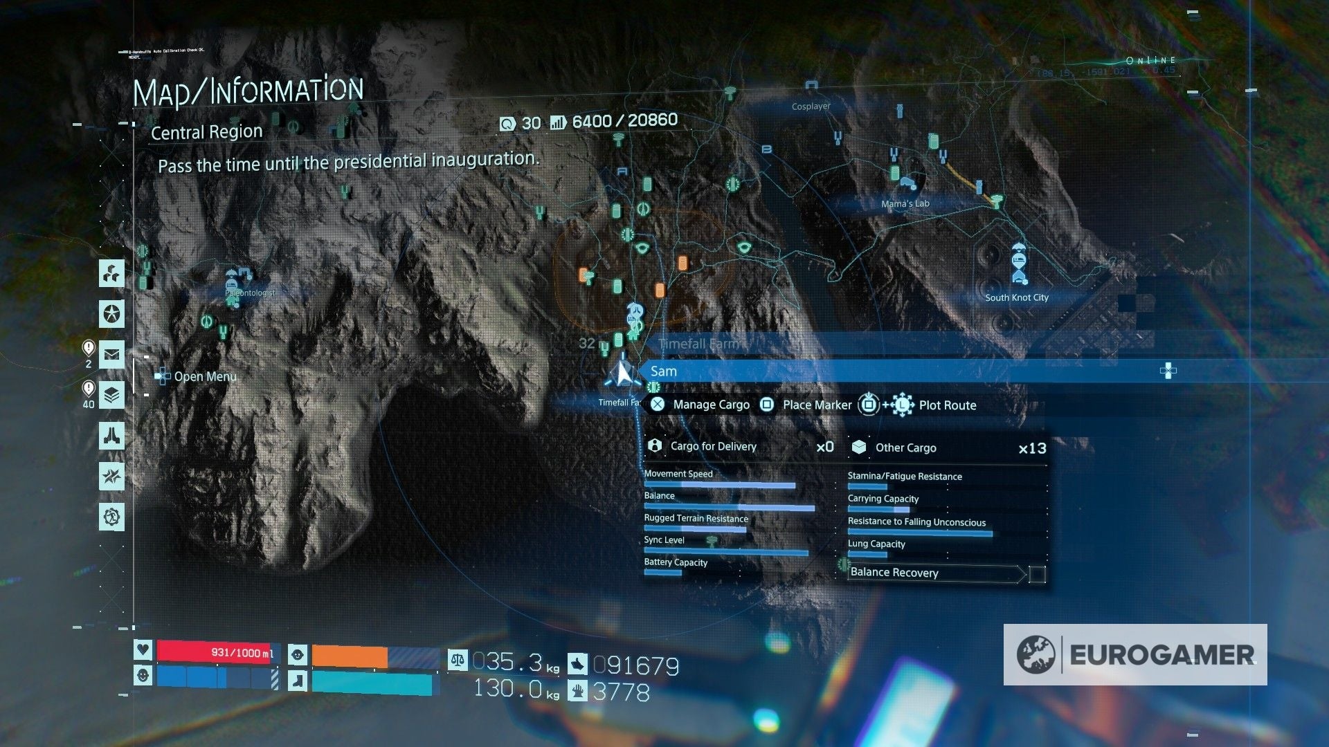 Death Stranding Memory Chip locations What 'glowing' objects mean and